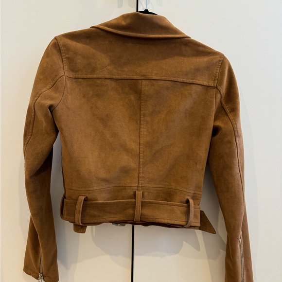 Aritzia Vegan Suede Moto Jacket with Removable Belt - Picture 3 of 4